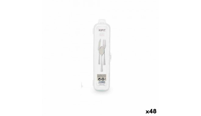 Case Kipit 5 5 Transparent Pieces of Cutlery Travel (48 Units)