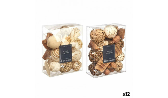 Decorative Potpourri White Brown 16 x 21 x 7 cm (12 Units)
