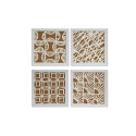 4 attēlu komplekts Home ESPRIT Moderns 22 x 2 x 22 cm (4 Daudzums)