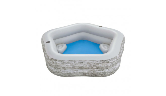 Inflatable pool Bestway Grey 213 x 206 x 53 cm