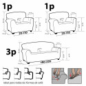Sofa Cover Sofakover Pocket Trio Romeo 3 Units - Linen