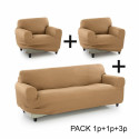 Sofa Cover Sofakover Pocket Trio Romeo 3 Units - Linen