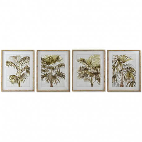 Maal Home ESPRIT Palmid Troopiline 55 x 2,5 x 70 cm (4 Ühikut)