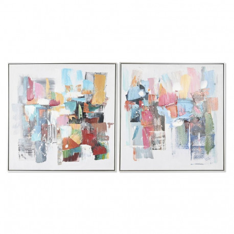 Glezna Home ESPRIT Abstrakts Moderns 82 x 4,5 x 82 cm (2 gb.)