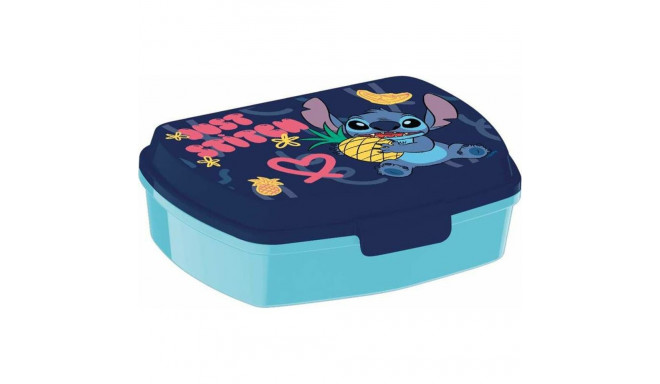 Sandwich Box Stitch Sweet Blue Lilac Polyester Rectangular 17 x 5,6 x 13,3 cm