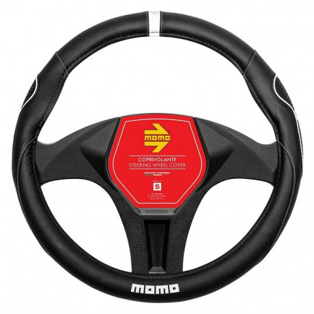 Steering Wheel Cover MOMO MOMLSWC014BWS Black/White Ø 36 cm
