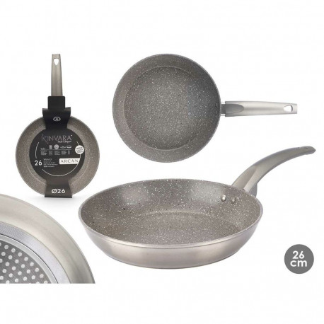 Non-stick frying pan Kinvara 4 4 Silver Aluminium 26 cm Induction