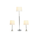 Grīdas lampa Home ESPRIT Balts Sudrabains 50 W 220 V 35 x 35 x 150 cm (3 Daudzums)