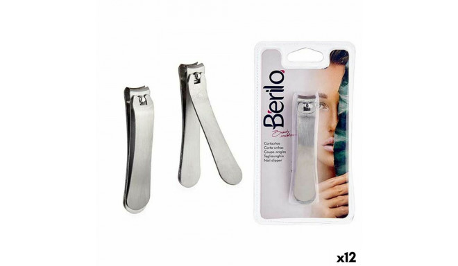 Nail clipper Berilo 1703240 1703240 Silver Metal (12 Units)