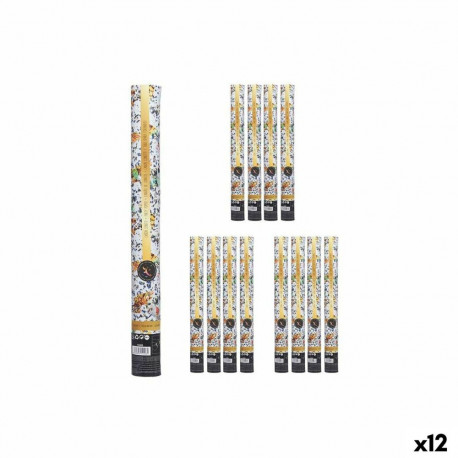 Confetti cannon 9901-50 9901-50 Multicolour Paper Cardboard Plastic 5 x 48,5 x 5 cm (12 Units)