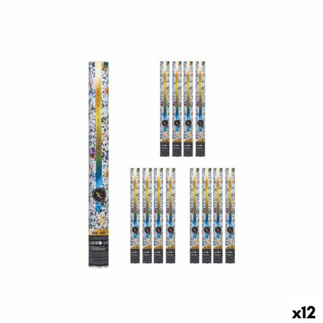 Confetti cannon XZY99A-50 XZY99A-50 Multicolour Paper Cardboard Plastic 5 x 49 x 5 cm (12 Units)