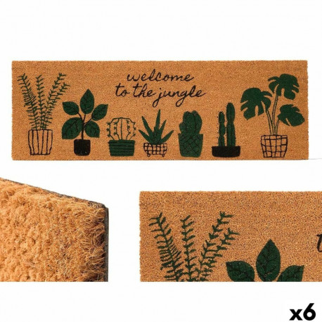Kāju slaukāmais paklājs Jungle Dabisks PVC Kokosriekstu šķiedra 120 x 1 x 40 cm (6 gb.)
