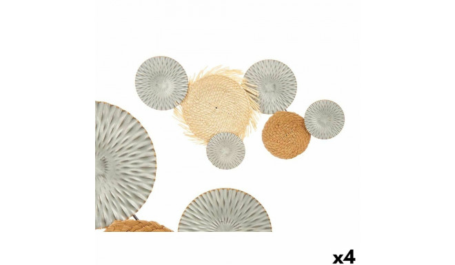 Seinakaunistus Gift Decor 23SMB1537 23SMB1537 Pruun Hall Metall 76,8 x 4,4 x 50,2 cm (4 Ühikut)