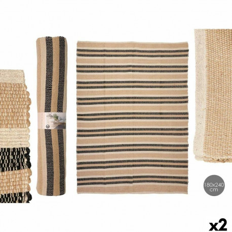 Carpet NO.06 White Brown Black 180 x 240 cm (2 Units)