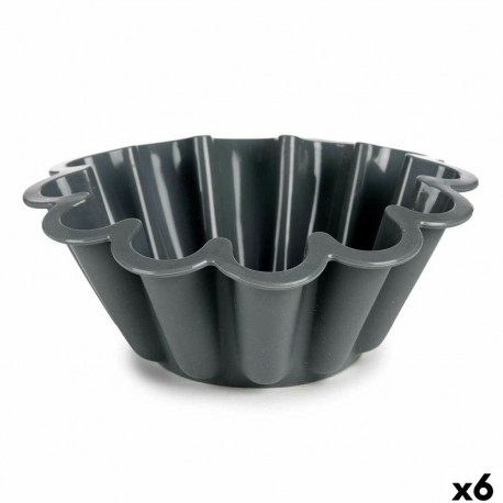 Baking Mould Kinvara HH477 HH477 Light grey Dark grey Silicone 1,5 L 24,5 x 10 x 24,5 cm (6 Units)