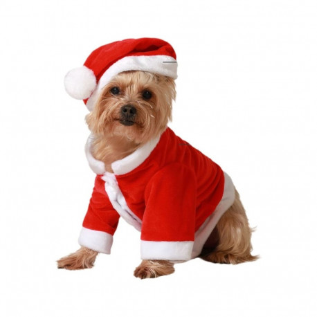 Dog Costume Father Christmas - M