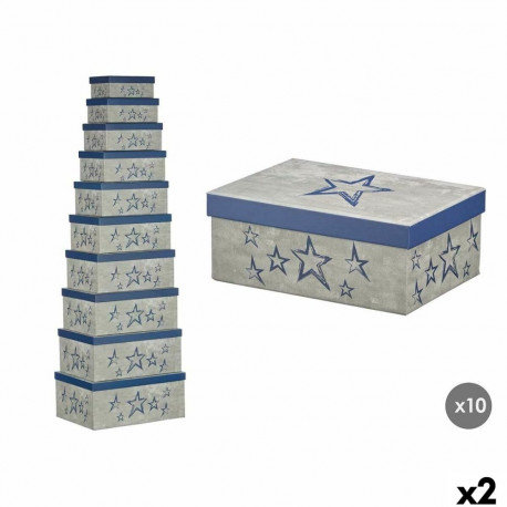 Dekoratiivne karp Pincello 66 Sinine Papp (2 Ühikut)