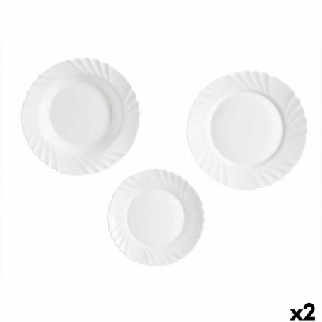 Dinnerware Set Vivalto F-LBP100-80-90 F-LBP100-80-90 White Opaline glass (2 Units)