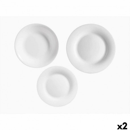 Dinnerware Set Vivalto F-LP100-80-85 F-LP100-80-85 White Opaline glass (2 Units)