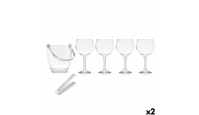 Ice Bucket Vivalto 11444 11444 Transparent Metal Crystal 14,5 x 12 x 12,5 cm 4x (10,5 x 20 cm) 36 x 