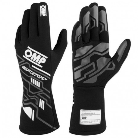 Karting Gloves OMP MY2025 Valge Must FIA 8856-2018 - L