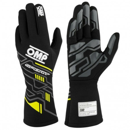 Karting Gloves OMP MY2025 Kollane Must FIA 8856-2018 - S
