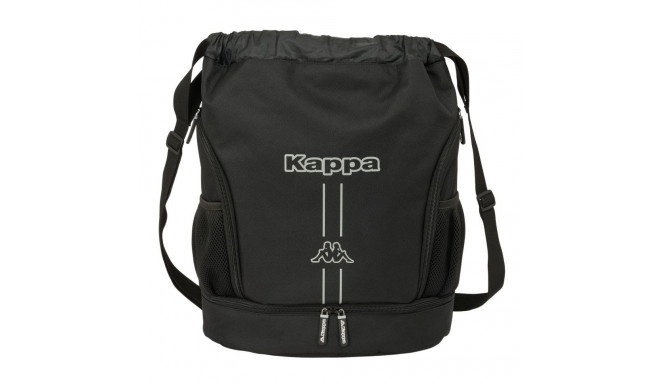 Backpack with Strings Kappa Dark Black 35 x 40 x 1 cm