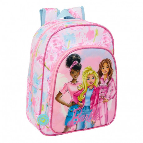 School Bag Barbie Painterly Pink Sky blue 26 x 34 x 11 cm