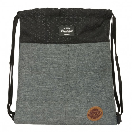 Backpack with Strings BlackFit8 Old school Black Grey 35 x 40 x 1 cm