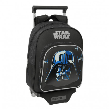 School Rucksack with Wheels Star Wars Rebellion Black 27 x 33 x 10 cm