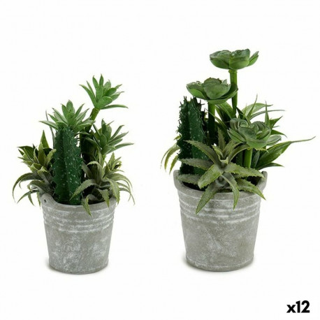 Dekoratiivne Taim Ibergarden XD18-1182A-B Plastmass Tsement 15 x 24 x 15 cm (12 Ühikut)