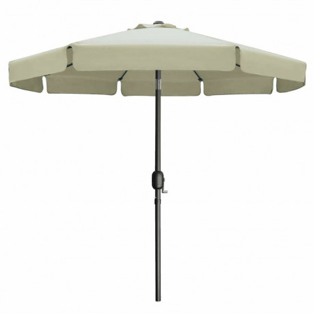 Marbueno Parasol Acero 8 Varillas D300 cm Poliéster Beige Jardín, Piscina 10490