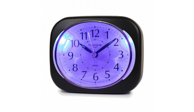 Analogue Alarm Clock Timemark 10 x 8,5 x 4 cm Black Plastic Classic