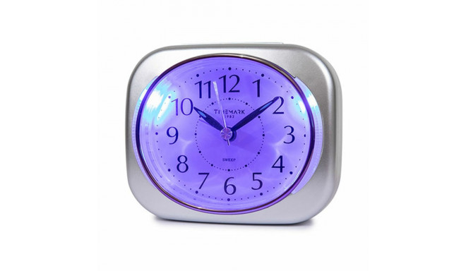Analogue Alarm Clock Timemark 10 x 8,5 x 4 cm Silver Classic