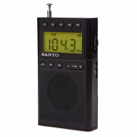 Kaasaskantav Digitaalne Raadio Sanyo Must AM/FM