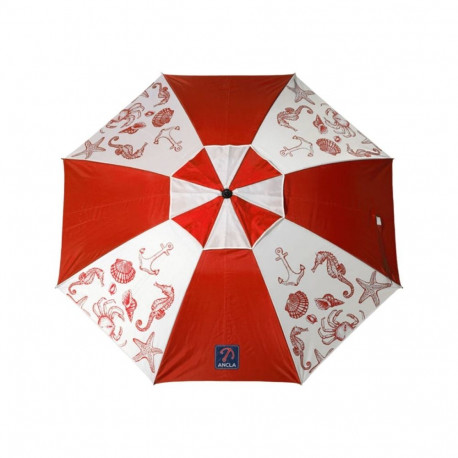 Beach parasol Red Ø 180 cm SPF50+ Navy