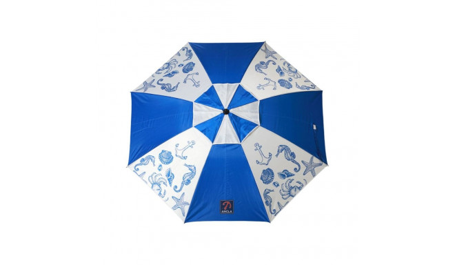 Beach parasol Blue Ø 180 cm SPF50+ Navy