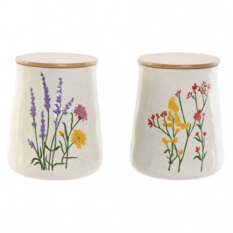 Tin Home ESPRIT Multicolour Flowers Shabby Chic (2 Units)