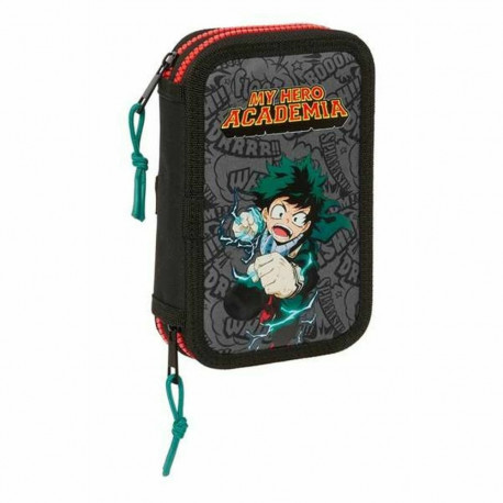 School Case My Hero Academia Black 12.5 x 19.5 x 4 cm 28 Pieces