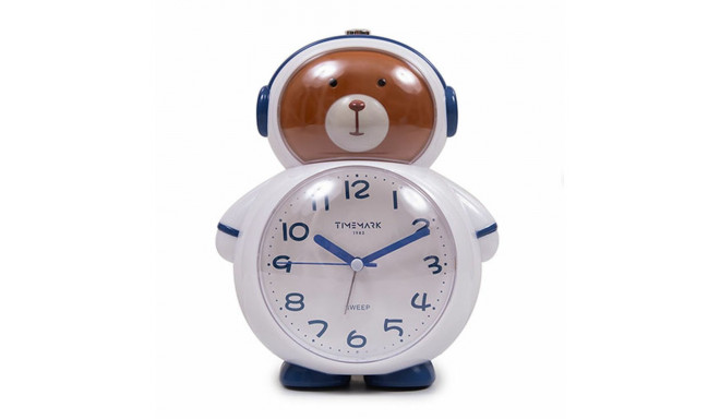 Analogue Alarm Clock Timemark Bear Astronaut Multicolour Plastic