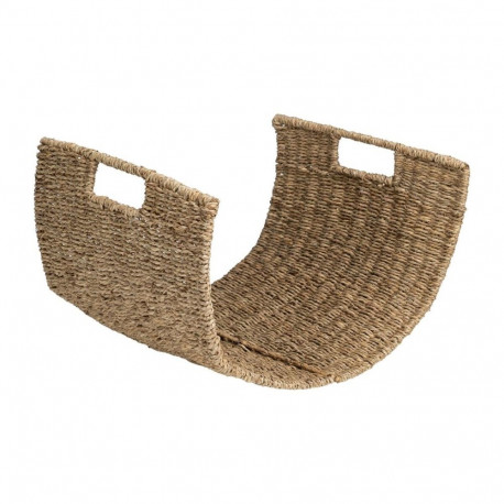 Log Stand Natural Iron Marine algae 45 x 35 x 25 cm