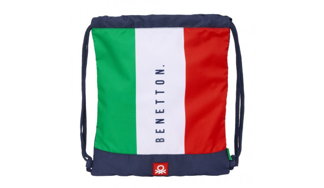 Backpack with Strings Benetton Flag Navy Blue 35 x 40 x 1 cm