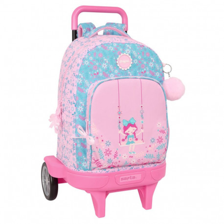 School Rucksack with Wheels Safta Swing Multicolour 33 x 45 x 22 cm