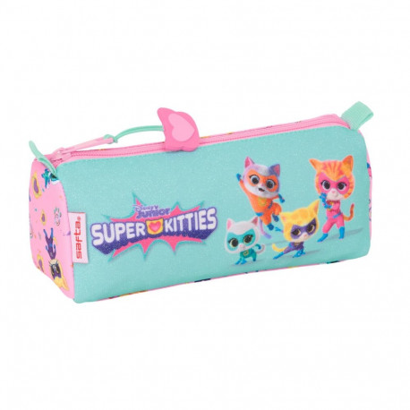 Holdall SuperKitties Pink Turquoise 21 x 8 x 7 cm