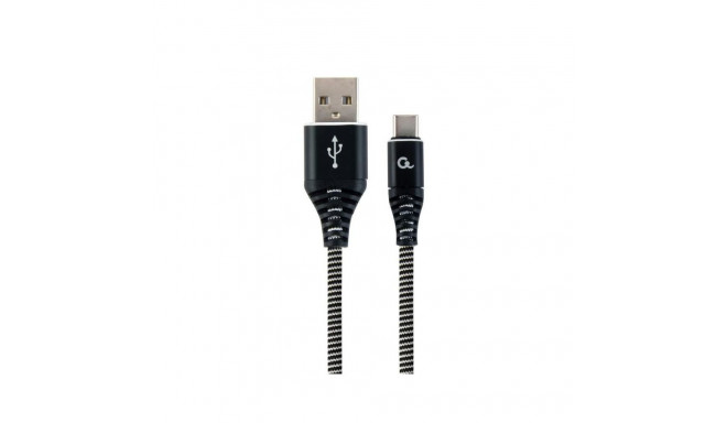 Gembird CABLE USB-C 2M BLACK/WHITE/CC-USB2B-AMCM-2M-BW
