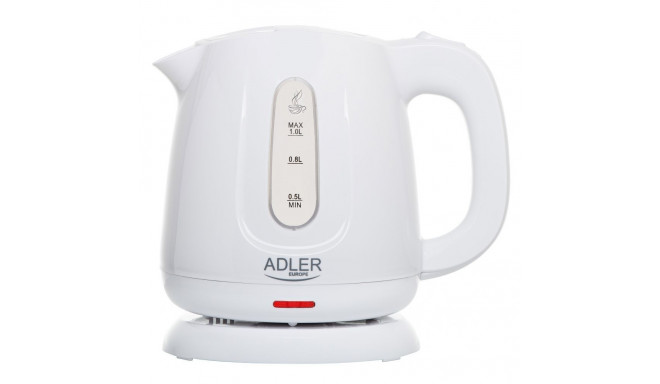 Adler Kettle | AD 1373 | Electric | 850 W | 1 L | Polypropylene | 360 rotational base | White