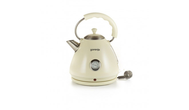 GORENJE K17CLI Standard, Plastic/ metal, Cream, 2200 W, 360 rotational base, 1.7 L