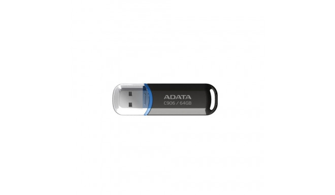 ADATA C906 64GB USB Flash Drive, Black