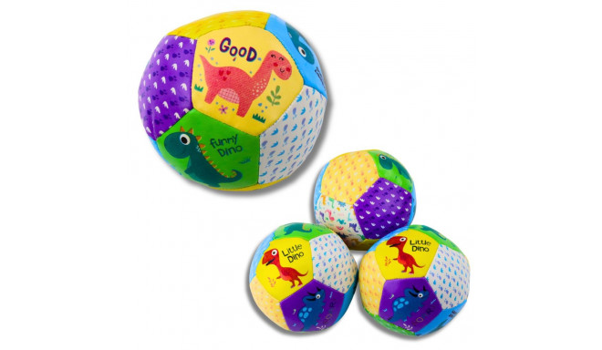 värviline pehme pallide komplekt dinosaurustega 9cm 3tk