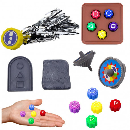 Squid Game 4 mängu komplekt traditsioonilised korea mängud täringud vurr